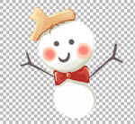 冬季可爱手绘雪人