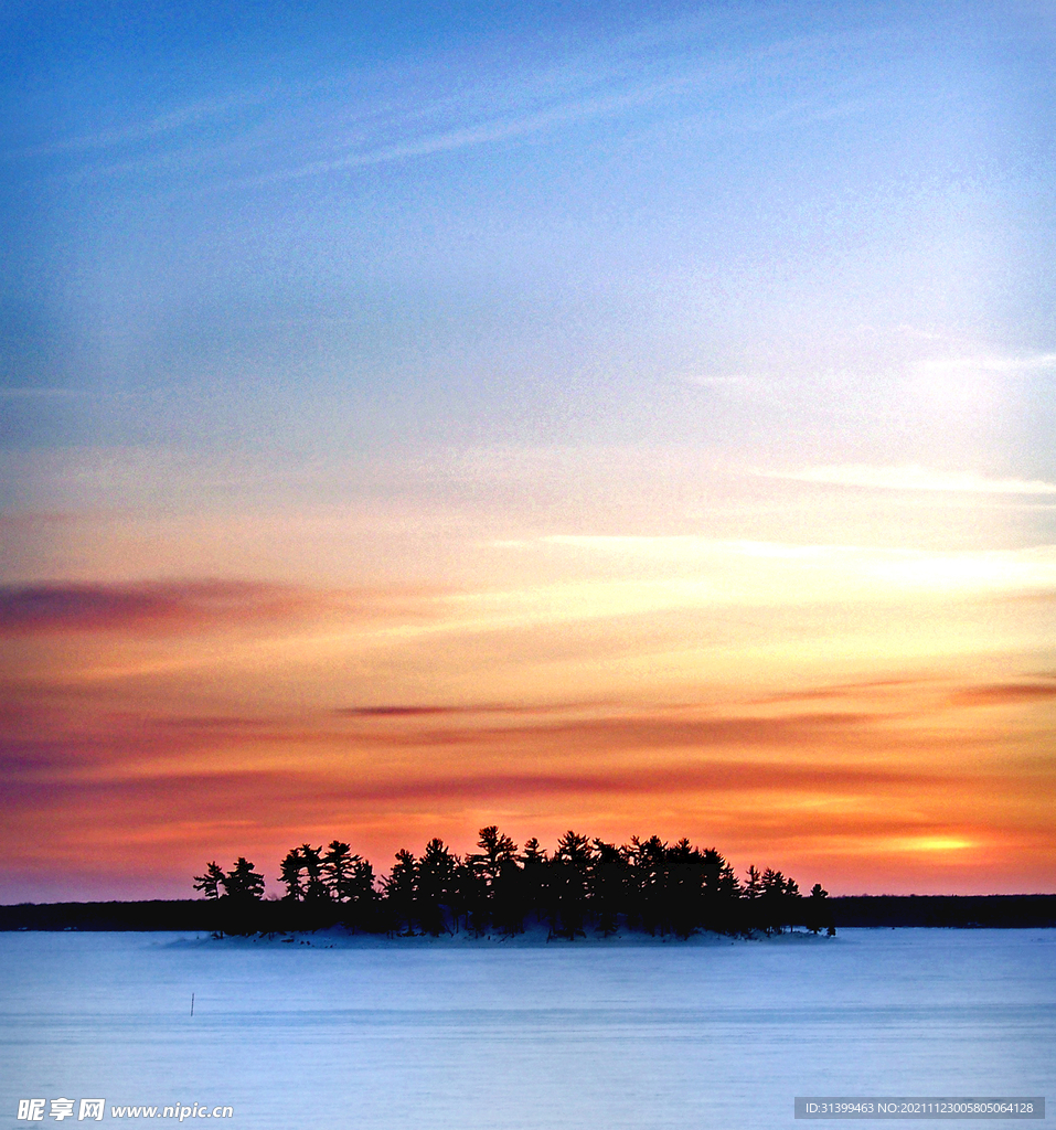 海边夕阳           