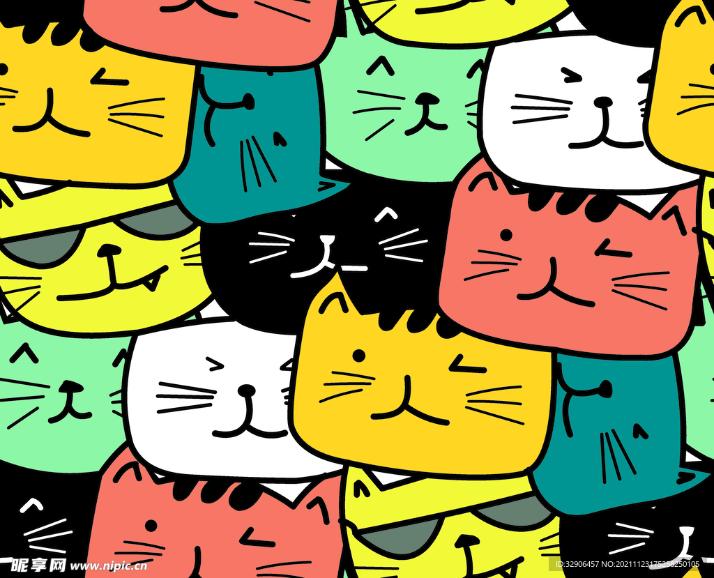 卡通猫头