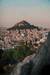 希腊城市鸟瞰建筑天空