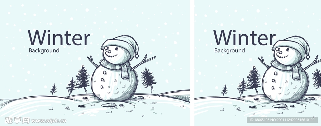 冬季温馨插画