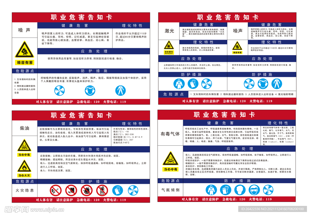 噪声激光柴油有毒气体职业危害