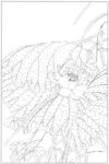 荷花线描图