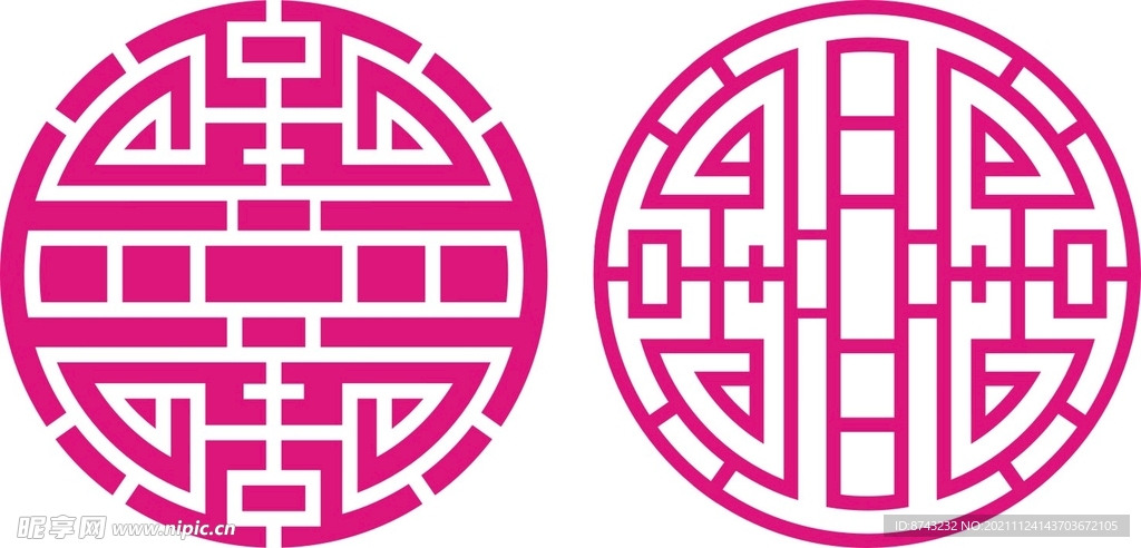 矢量圆形花纹