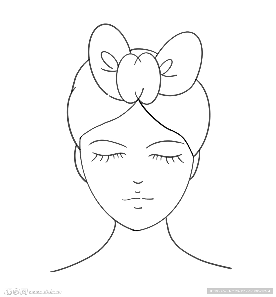 闭眼浴帽女