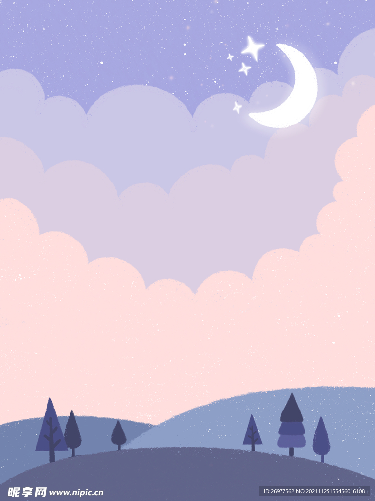 紫色天空背景