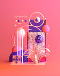 C4D元素背景