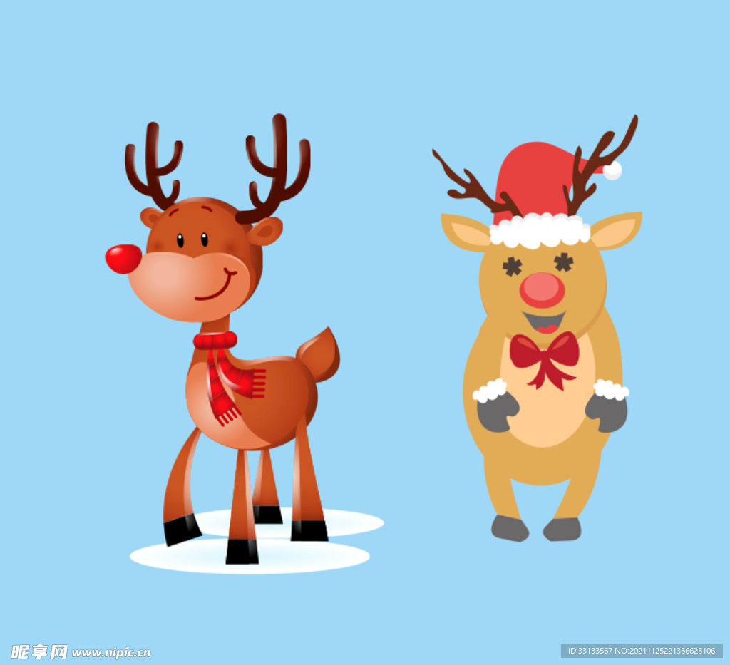 圣诞节麋鹿素材