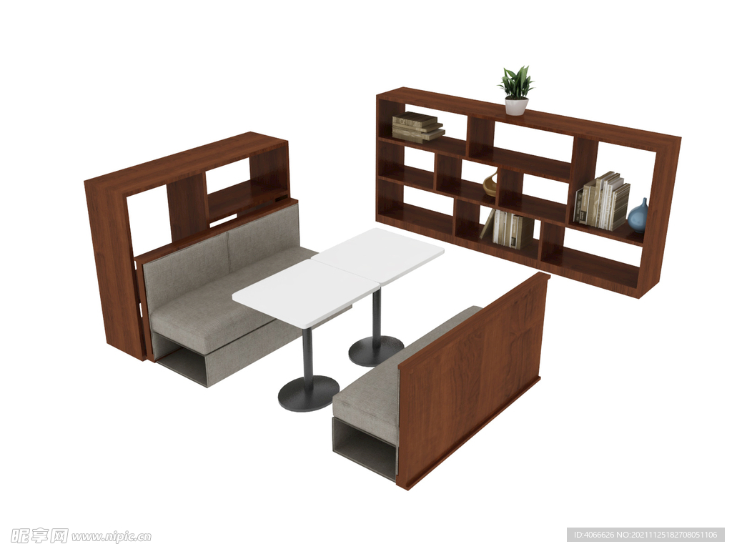 书柜沙发3d模型