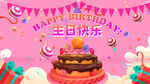 生日快乐展板海报