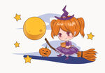 万圣节手绘卡通女巫