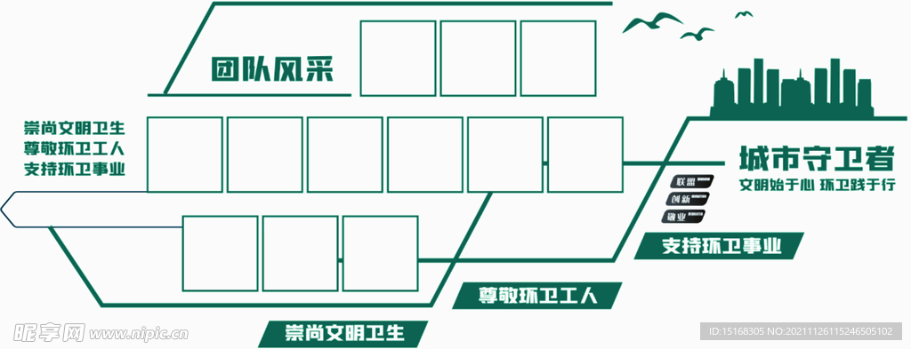 环卫风采照片墙