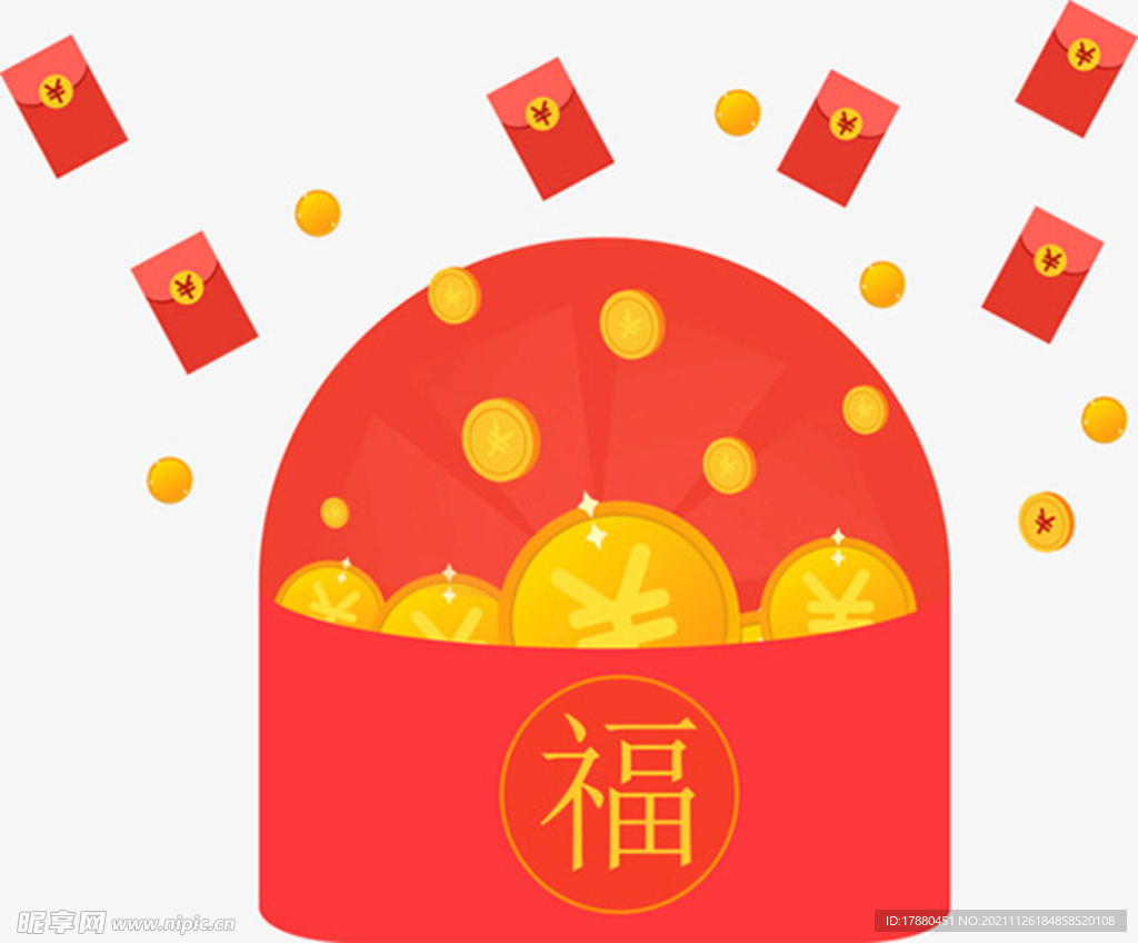 红包金币矢量