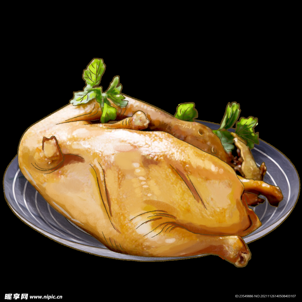 美食手绘鸡