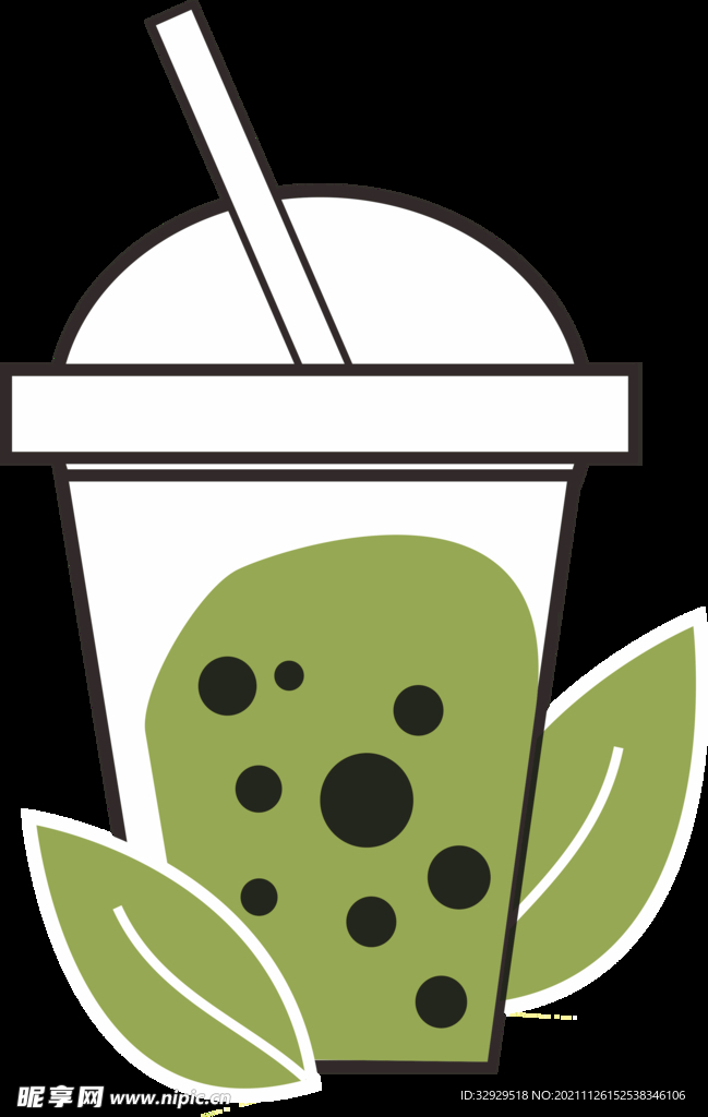 奶茶插画