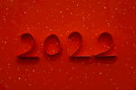 2022年红色撒金字