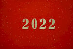 2022年红色撒金字