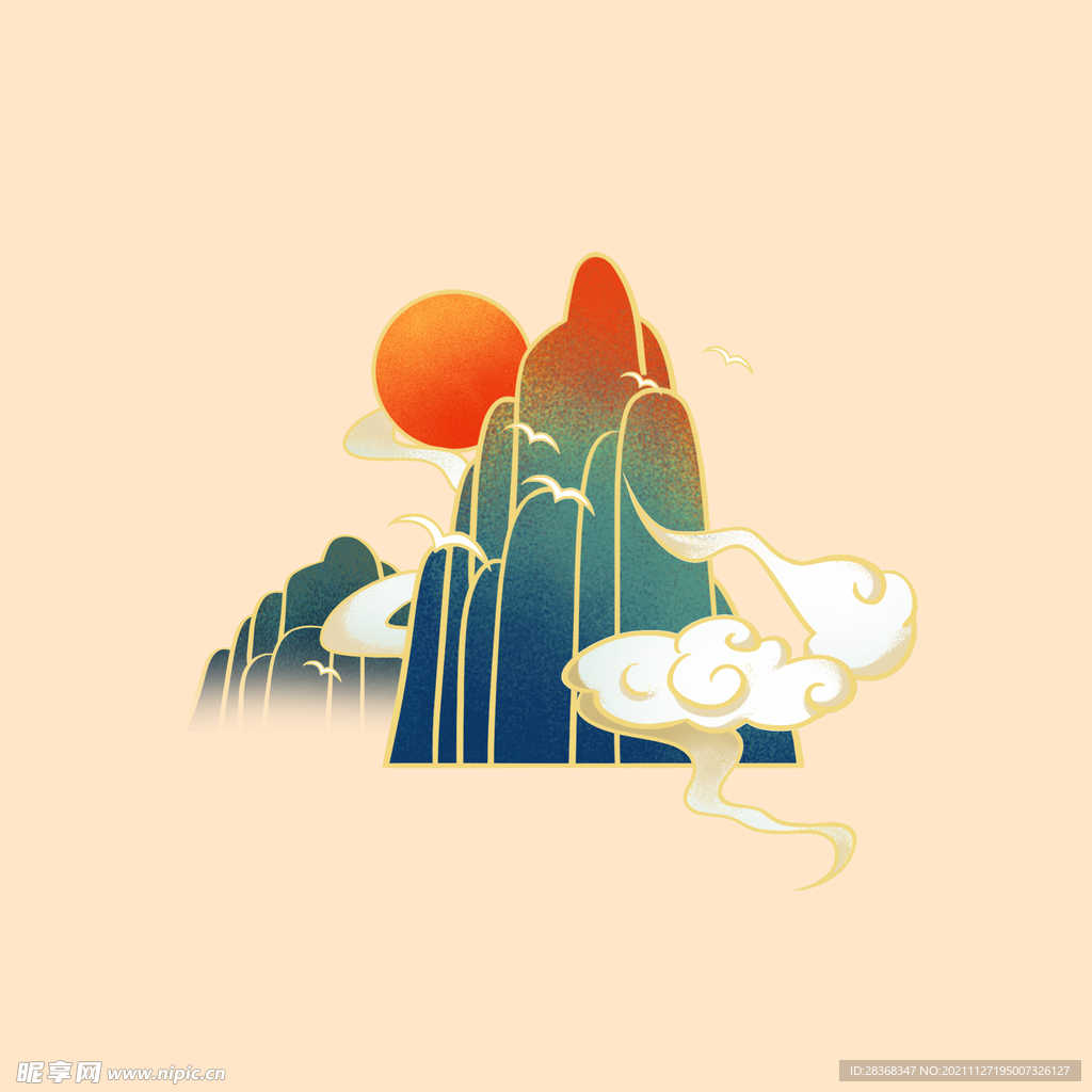 国潮海报元素