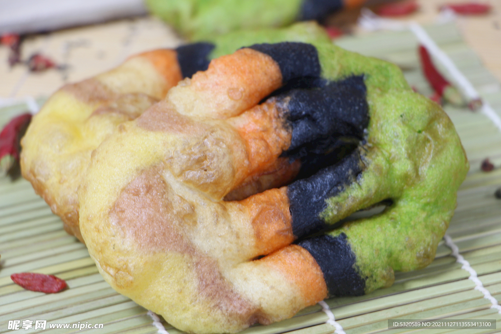 彩色油饼