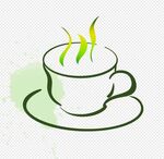 卡通茶叶茶素材