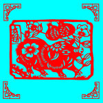 猪剪纸