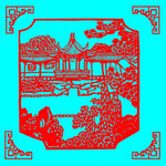 亭子剪纸