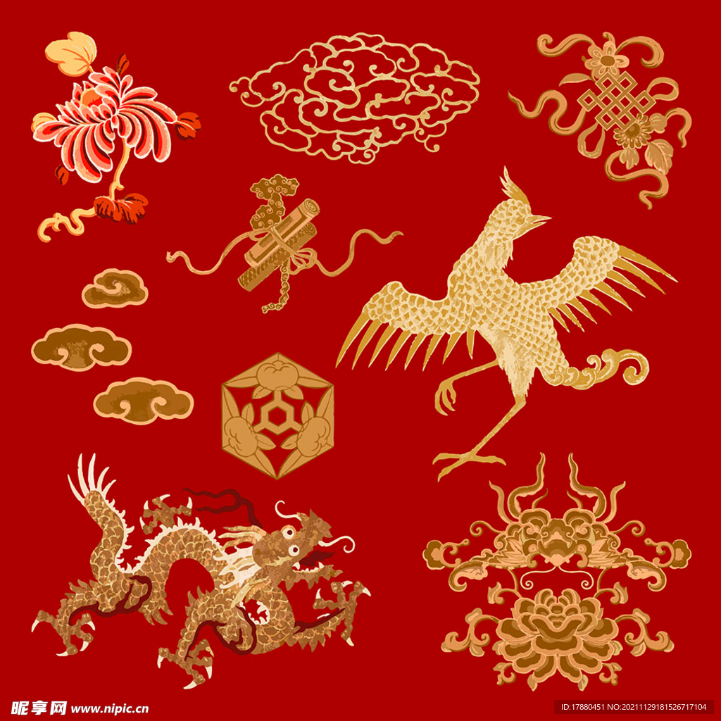 传统艺术剪贴画