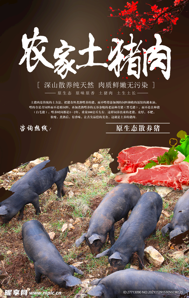 土猪肉海报