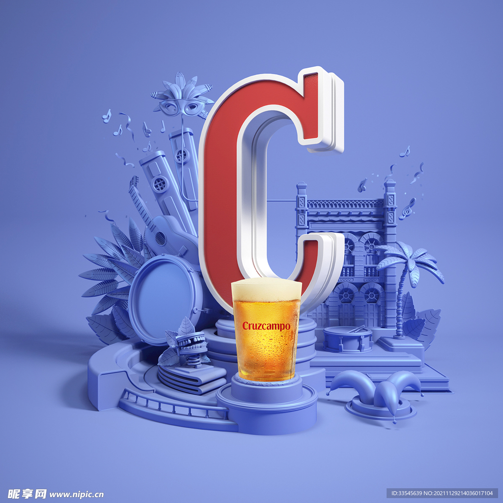 c4d抽象模型