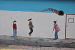 西安小巷的墙体绘画