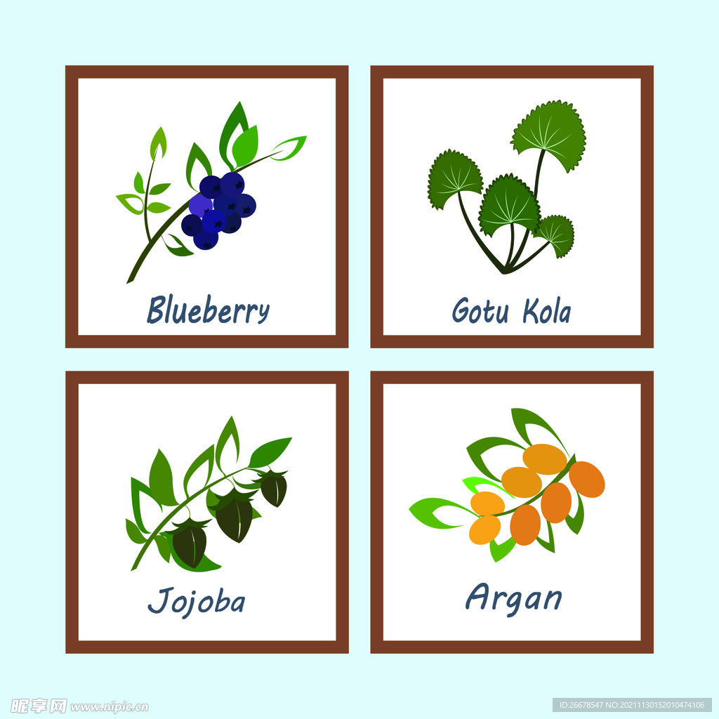 时尚植物图标
