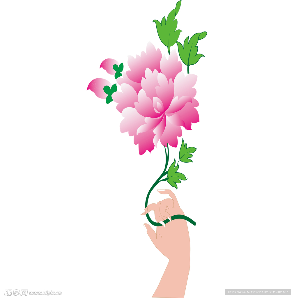 藏式花的手绘