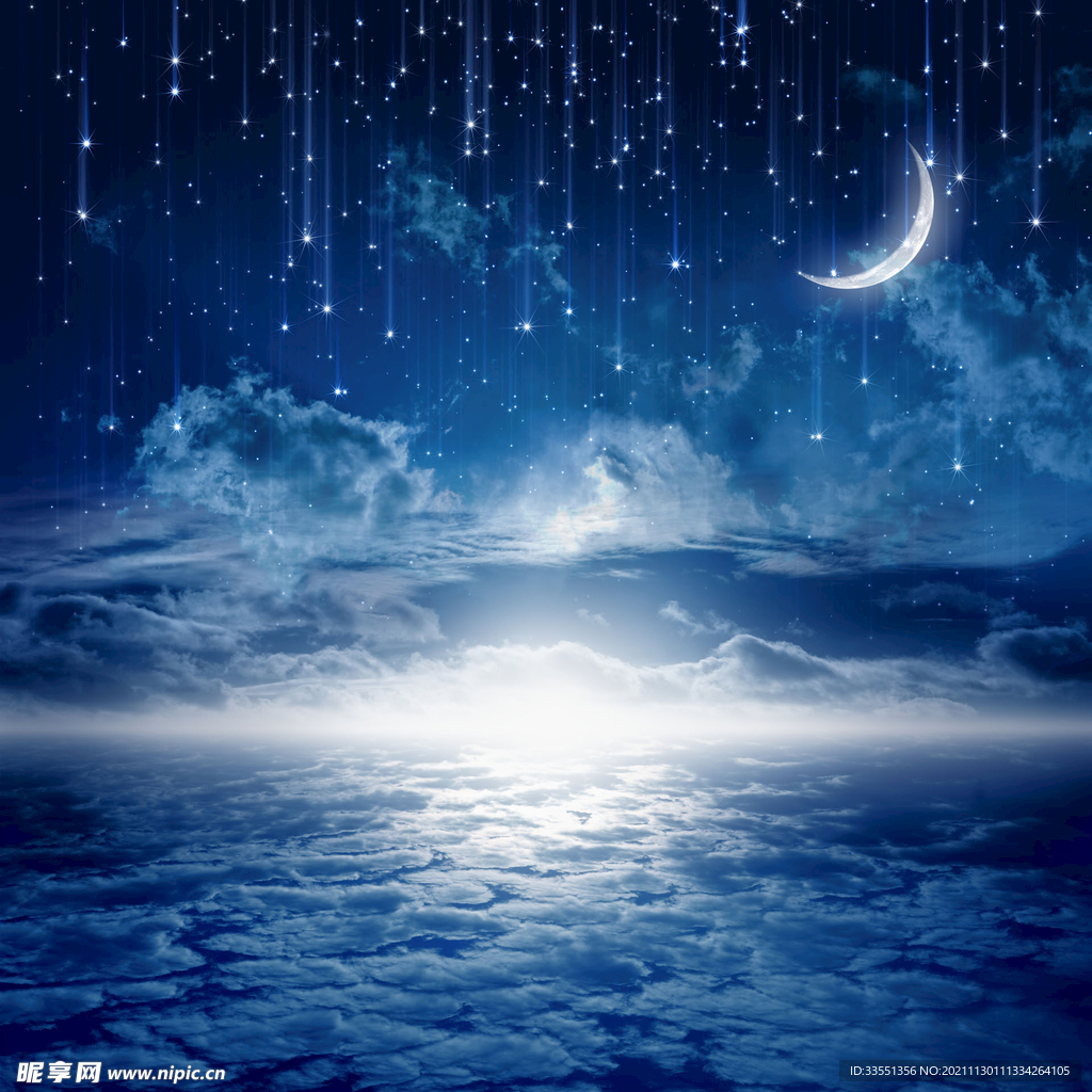 月下星空