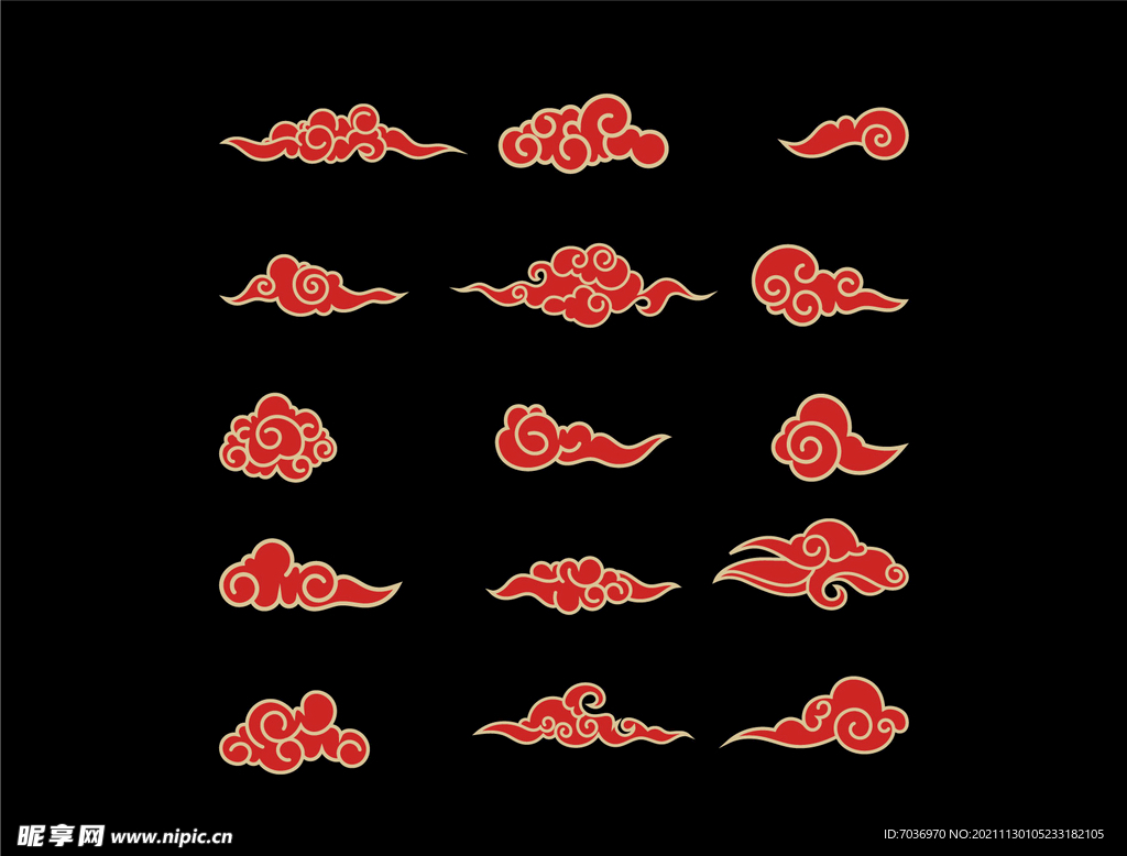 金边云纹