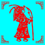 武将剪纸