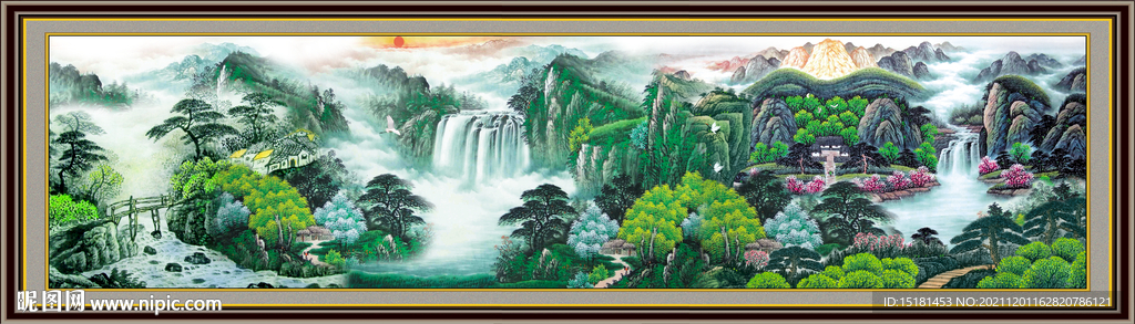巨幅风水画 