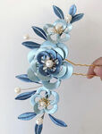 缠花发簪蓝色渐变