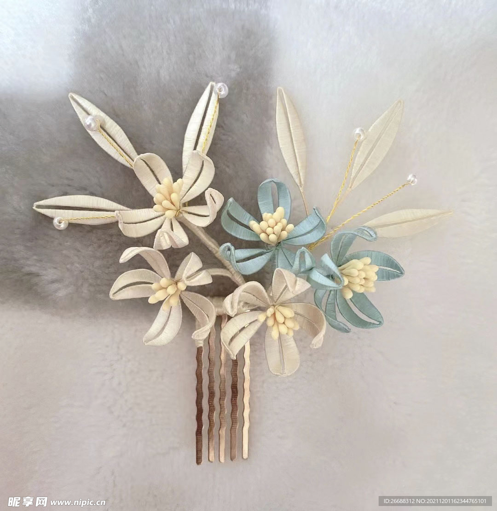 小清新手工缠花