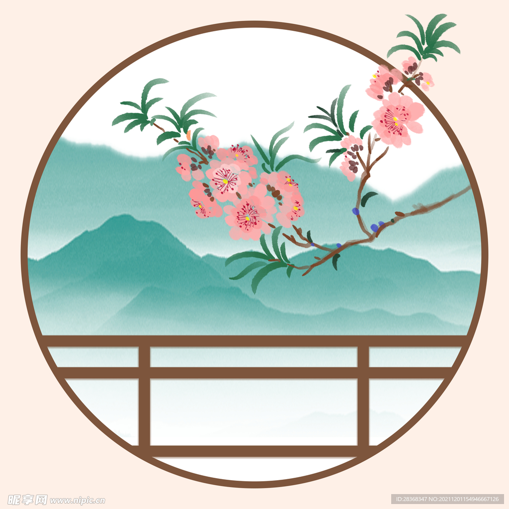 中国风水墨山水素材