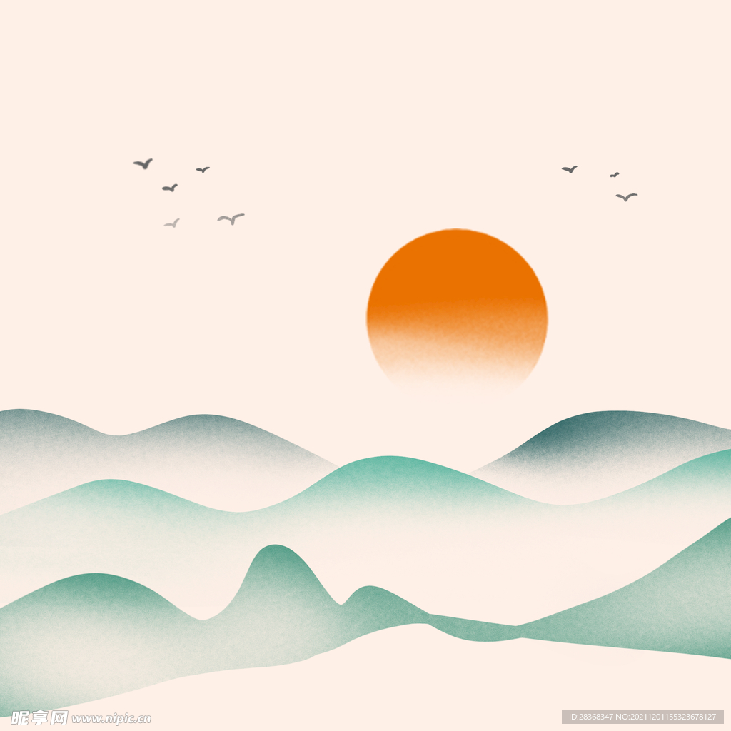 中国风水墨山水素材 