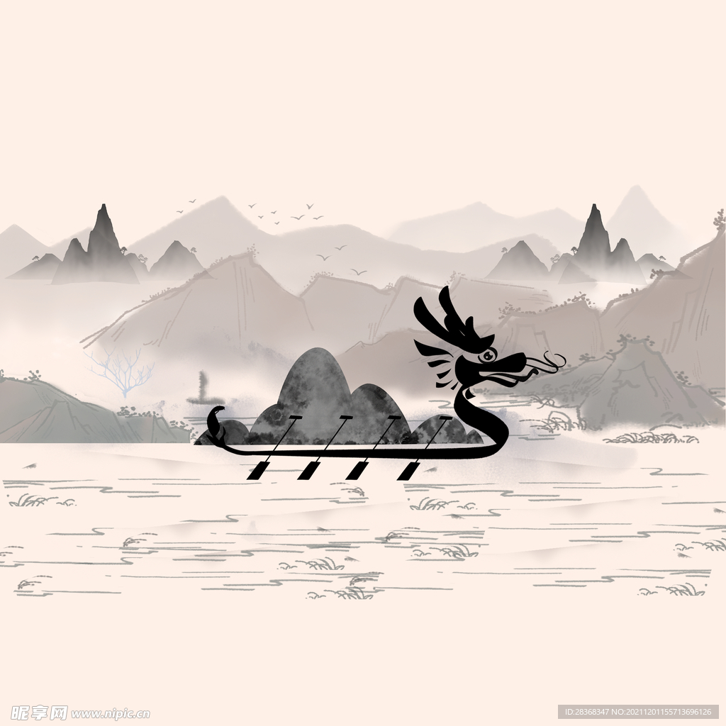 中国风水墨山水素材 