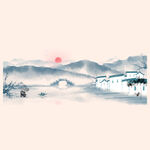 中国风水墨山水素材 