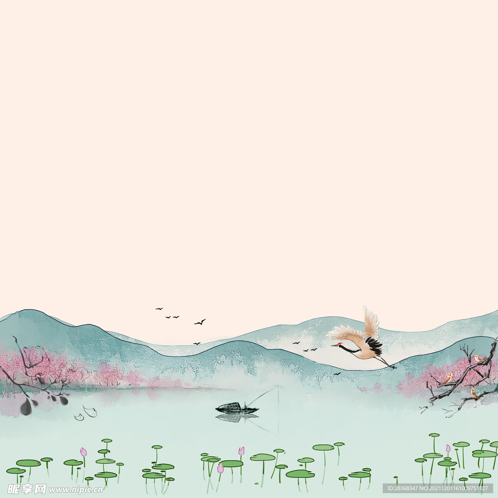 中国风水墨山水素材