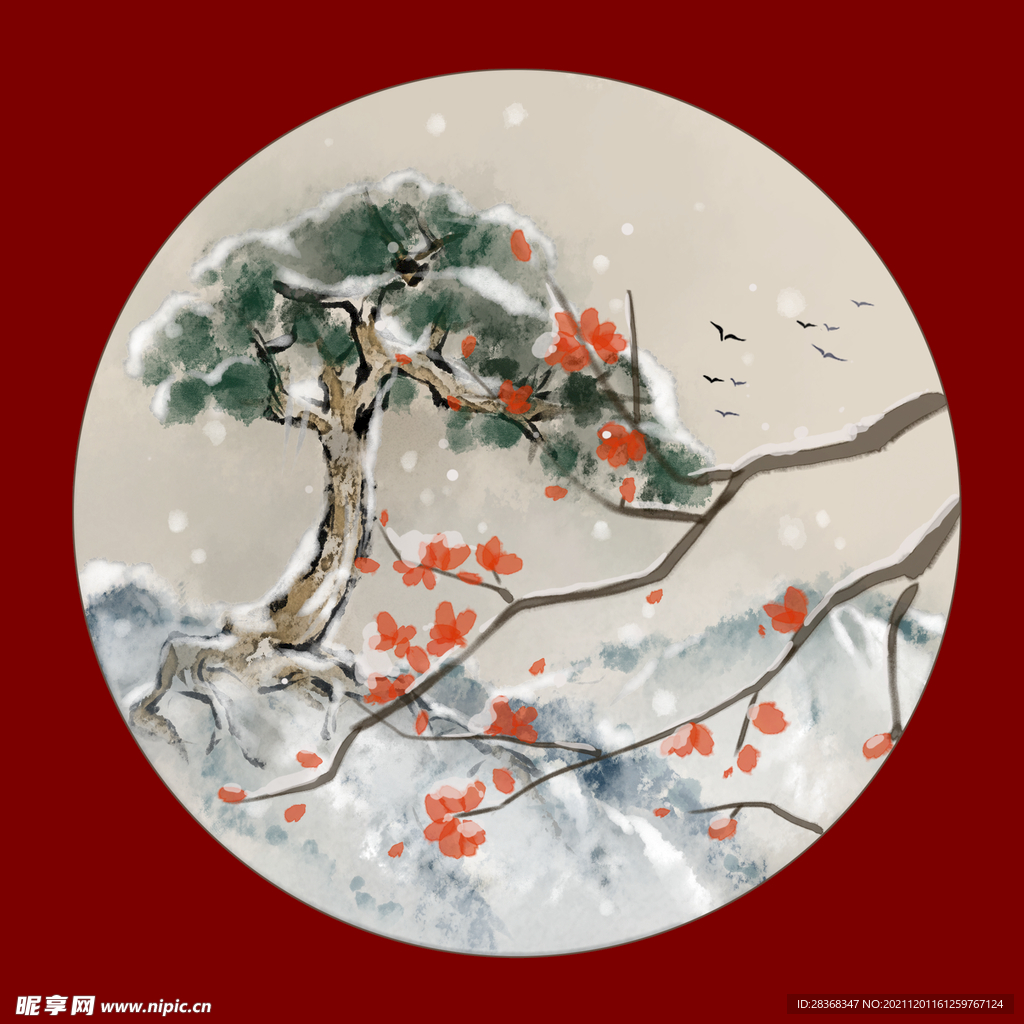 中国风水墨山水素材