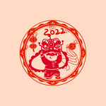 新年狮子插画 