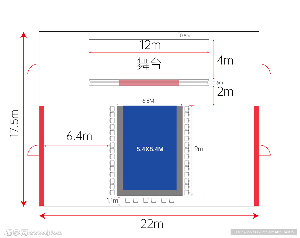 酒店会议现场布点规划图