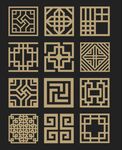 金色古典图案装饰花纹