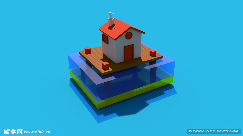 C4D 三维壁纸 定格14点 