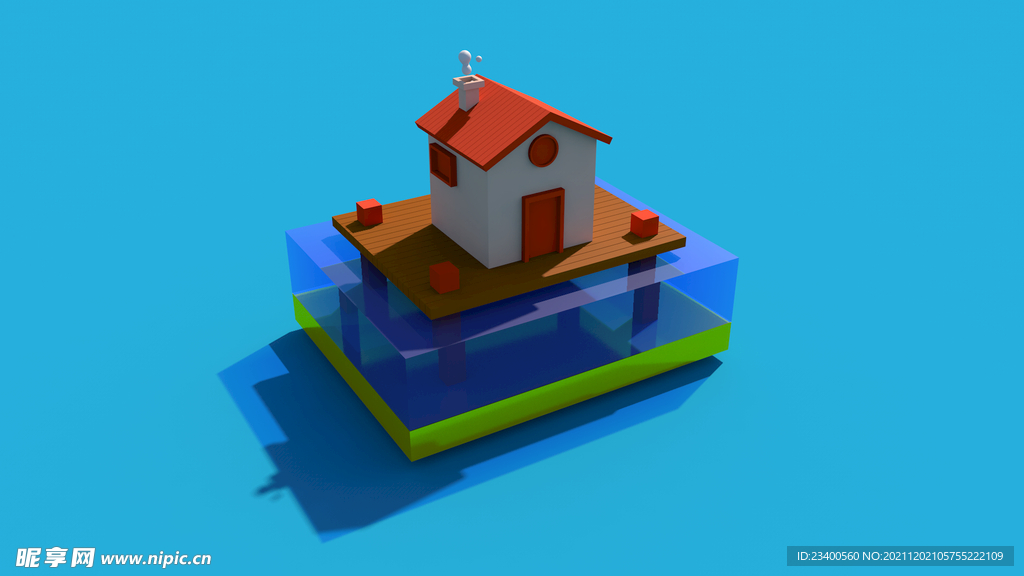 C4D 三维壁纸 定格16点 