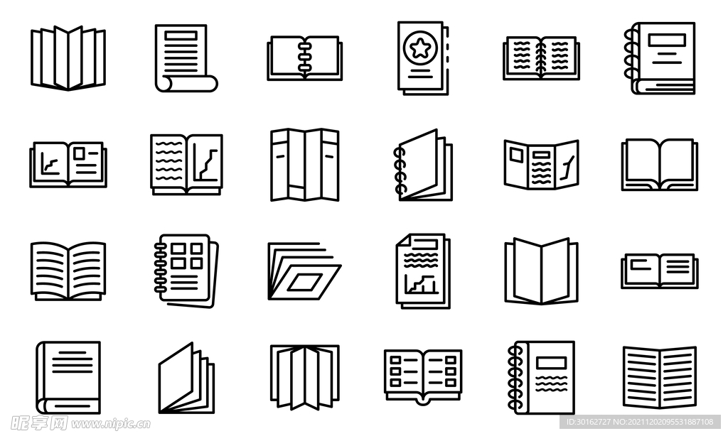 线性书本图标icon